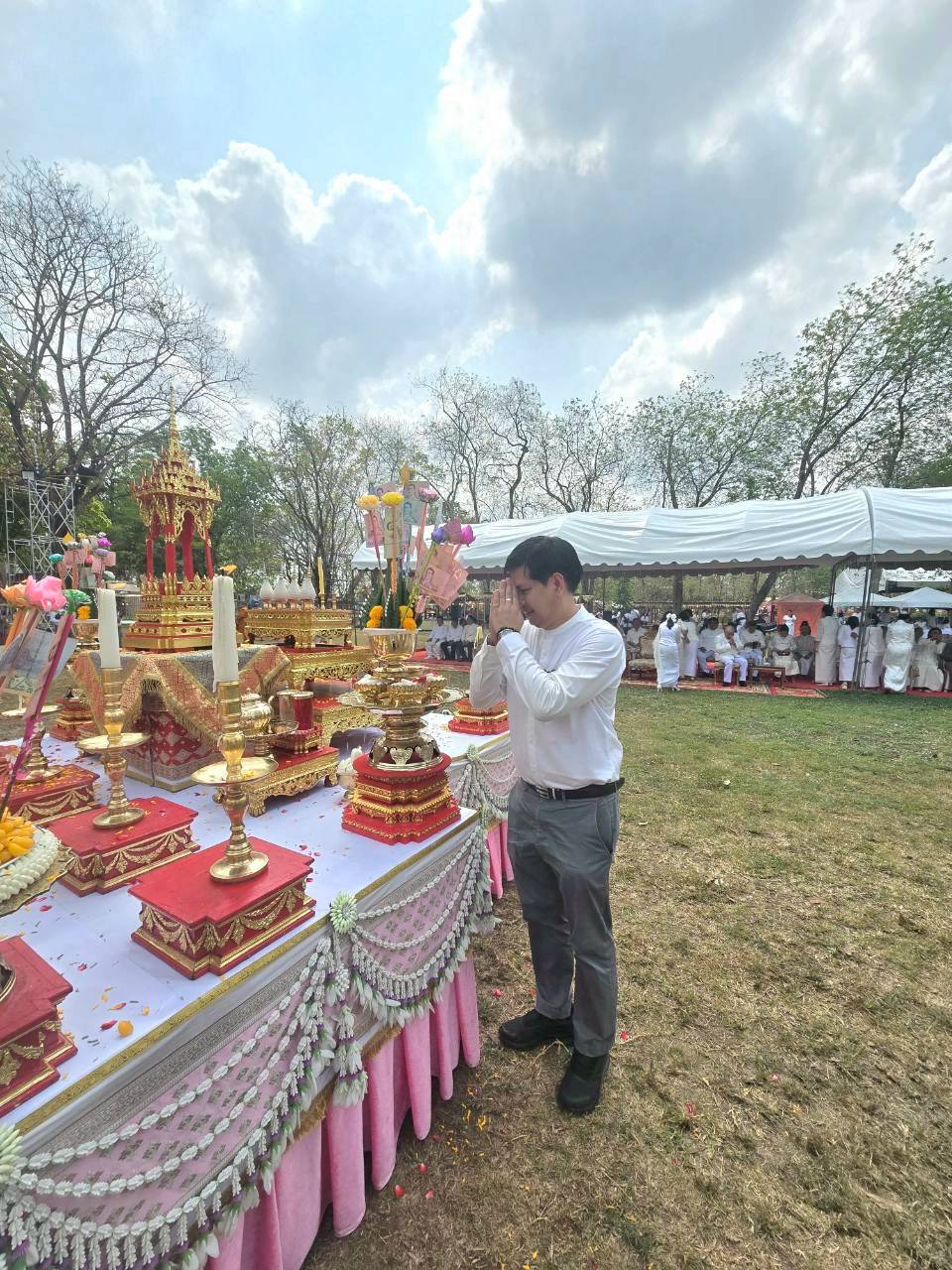 title - วันที่ 24 กุมภาพันธ์ 2569 นายวิทูล ประดิษฐบุญ พร้อมด้วย เจ้าหน้าที่ ส.ป.ก.ปราจีนบุรี เข้าร่วมพิธีบวงสรวงงานเทศกาลมาฆปูรมีศรีปราจีน ครั้งที่ 40